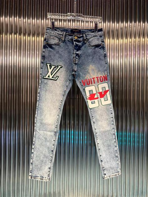 louis vuitton jeans ripped|Louis Vuitton topstitched denim jeans.